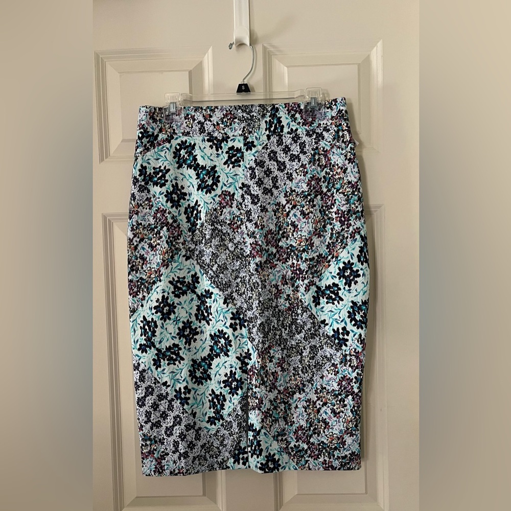 Women’s ANTHROPOLOGIE Sam & Lavi multi color floral pencil skirt patchwork M
